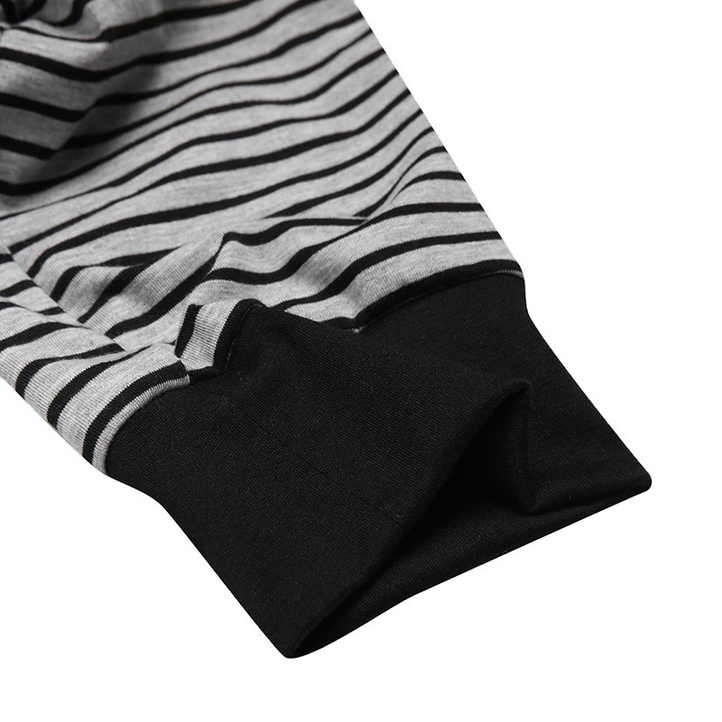 Striped Jumpsuit Skinny Long Sleeve Loungewear - Image 4